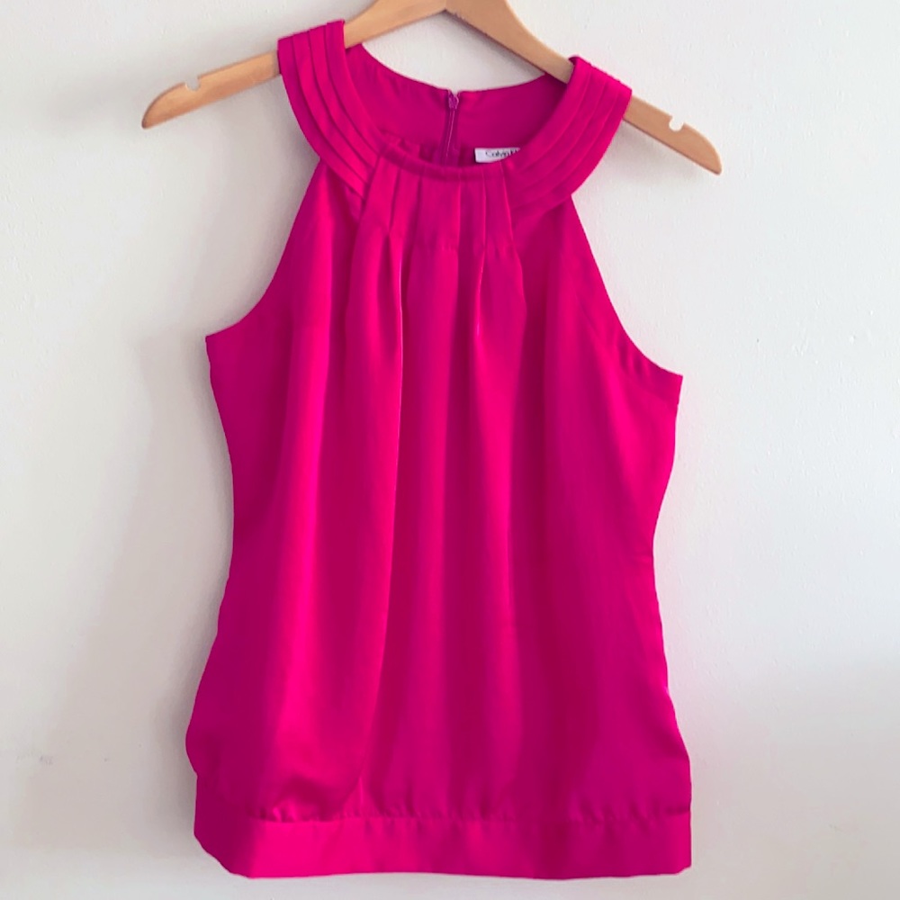 Calvin Klein blouse, fuchsia, size small.....🌷🌷 (1)